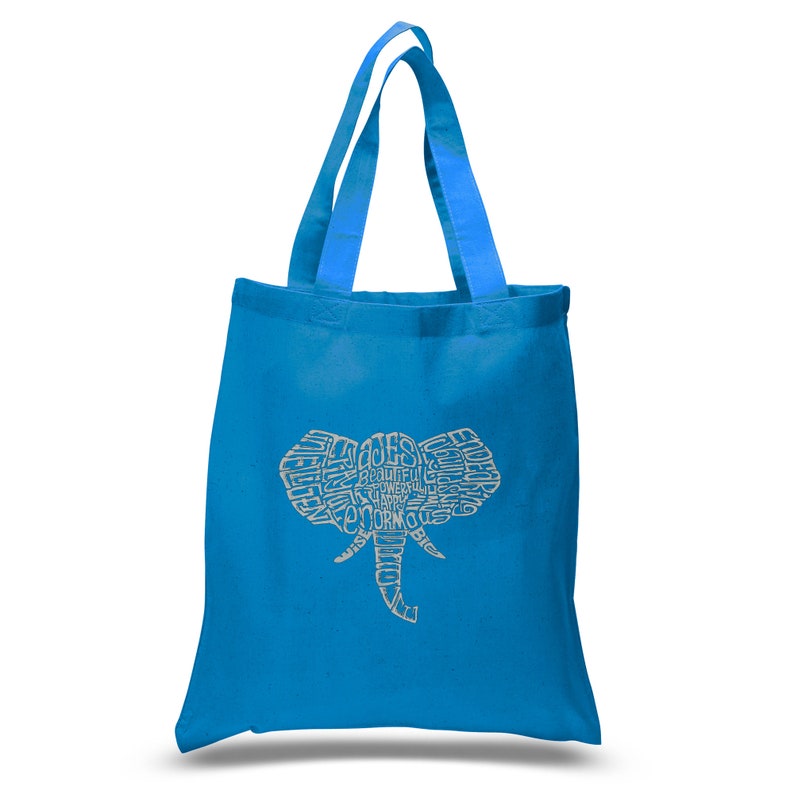 Small Word Art Tote Bag Tusks