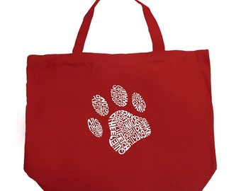 Large Tote Bag - Dog Paw