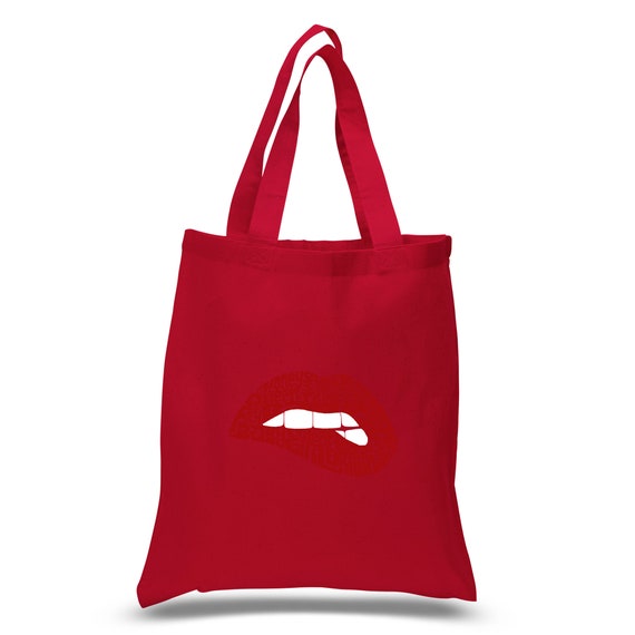 Small Word Art Tote Bag - Savage Lips - Etsy