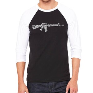 Men&#39;s Raglan Baseball Word Art T-shirt - Riflemans Creed