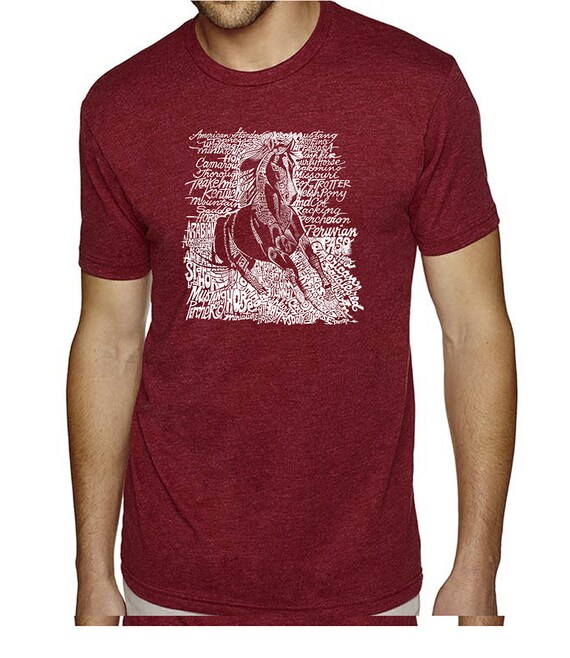 Men's Premium Blend Word Art T-shirt - Popular Horse Breeds - Etsy
