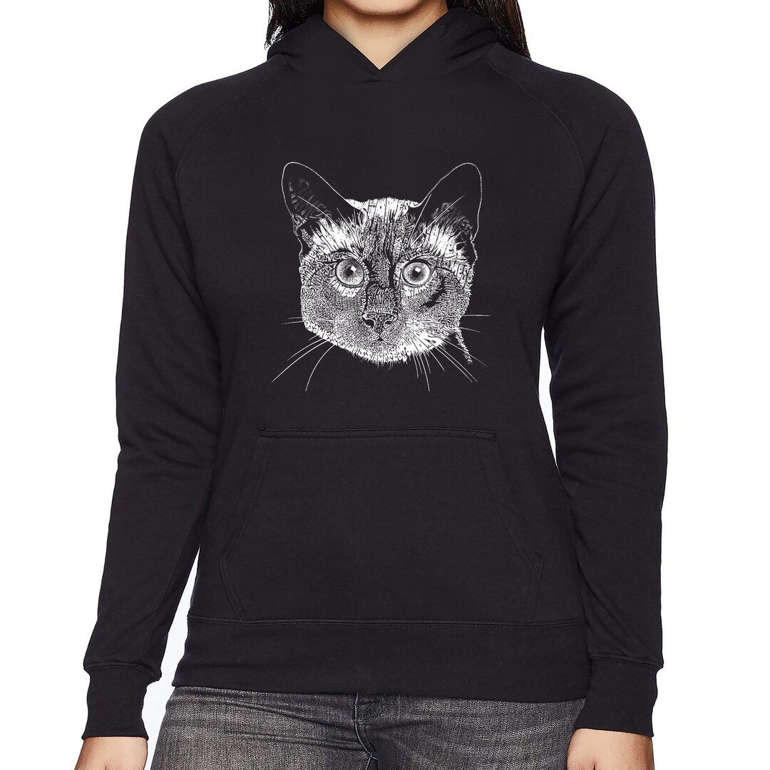 売れ筋商品|||エルエーポップアート カットソー トップス レディース Women's Crewneck Word Art Siamese Cat Sweatshirt Top Purple Siamese Cat - Women's Word Art Crewneck Sweatshirt – LA Pop Art