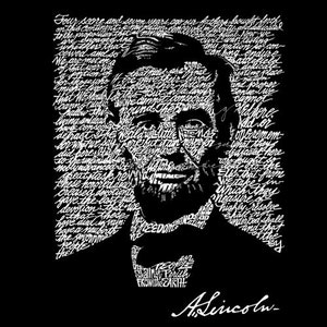 Men's Hooded Sweatshirt Abraham Lincoln Created out of the Entire Gettysburg Address. image 2