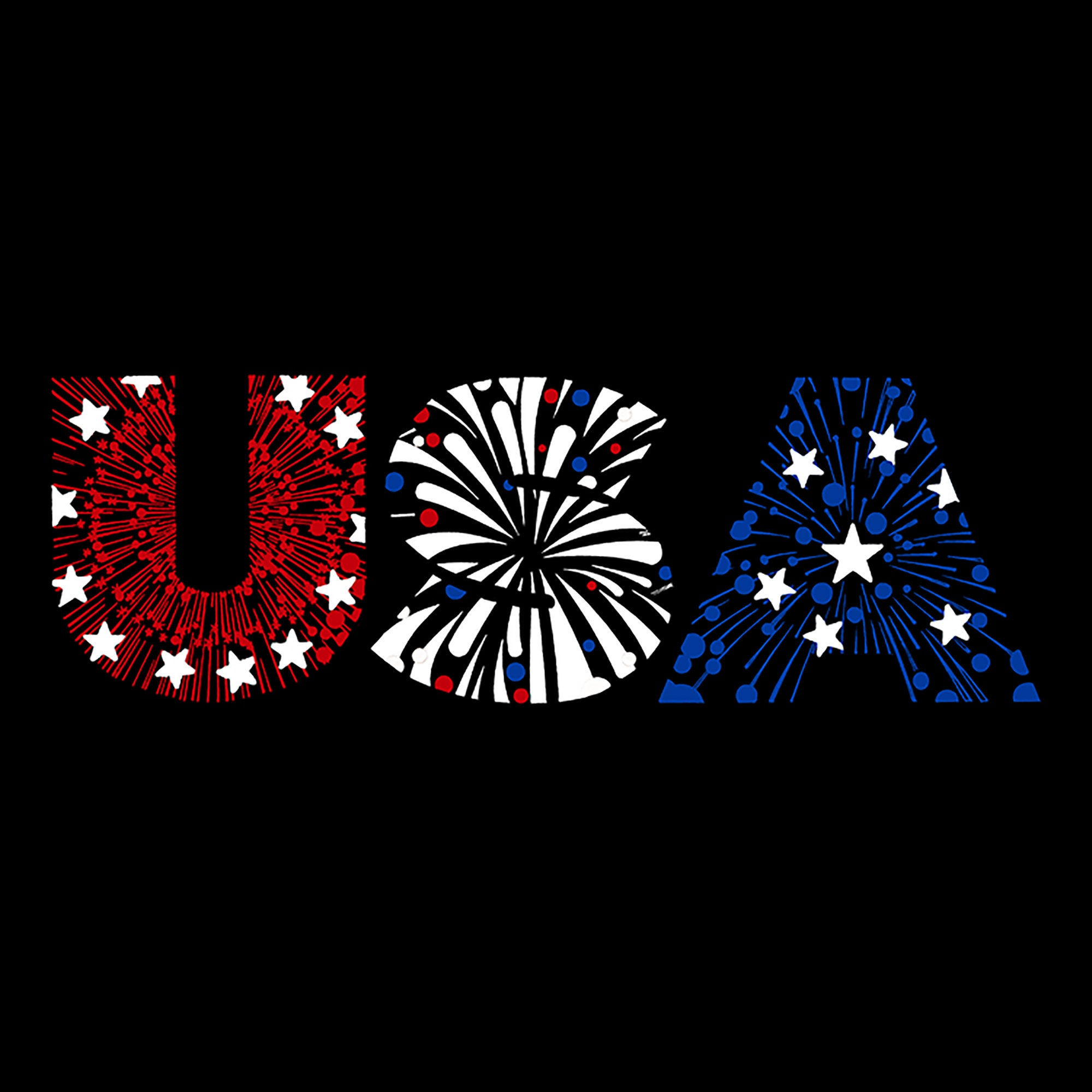 売れ筋商品|||エルエーポップアート カットソー トップス レディース Women's Fireworks American Flag Word Art Hooded Sweatshirt Black LA Pop Art Women's Word Art Hooded Sweatshirt - USA Out of