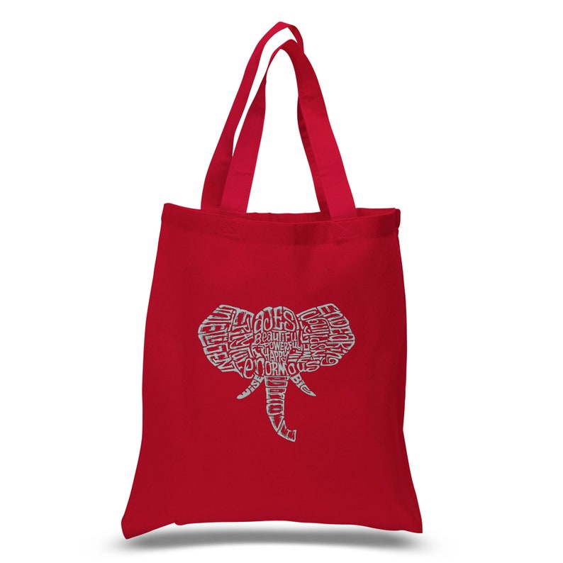 Small Word Art Tote Bag Tusks