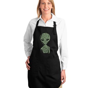 Full Length Word Art Apron - Alien