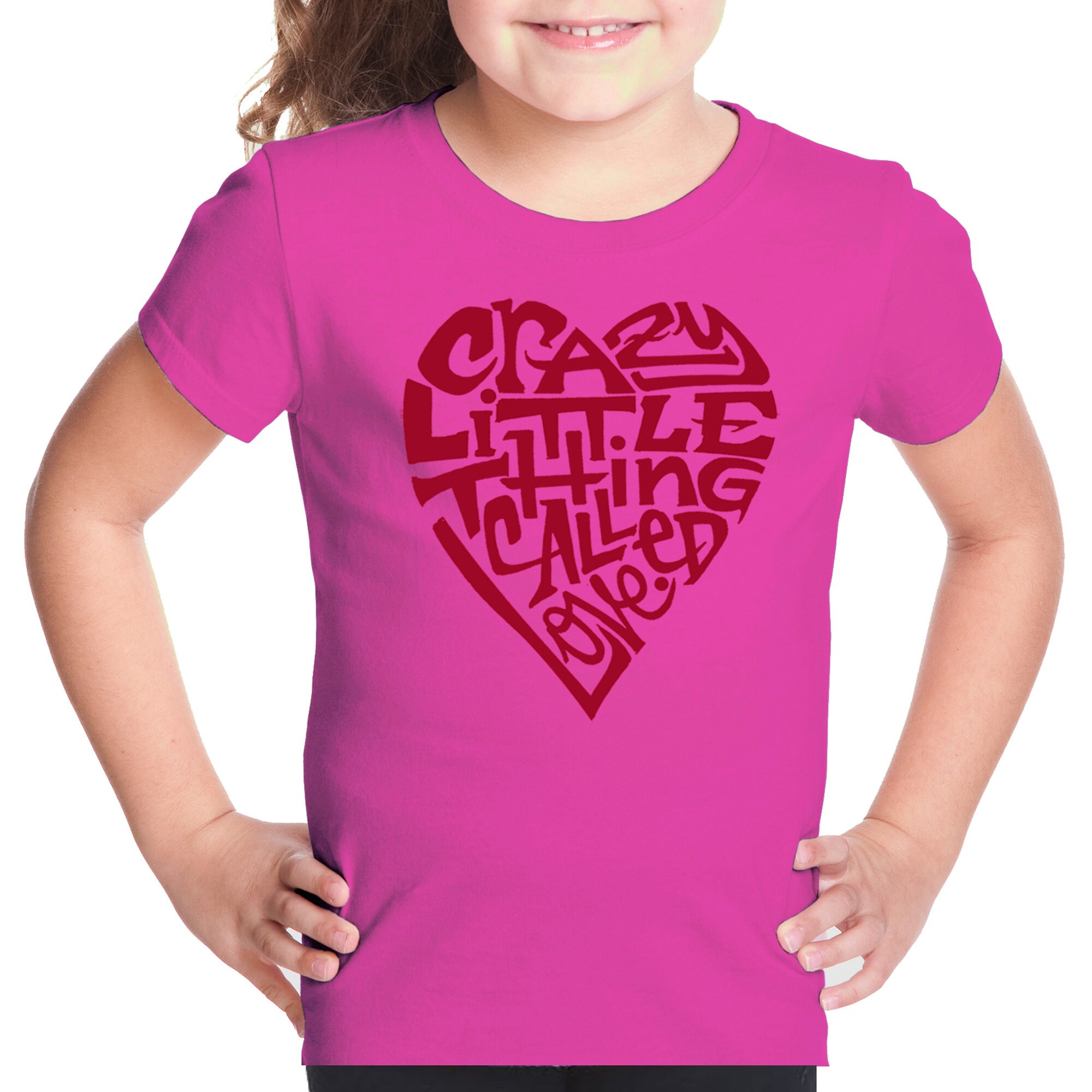 Girl's Word Art T-shirt - Crazy Little Thing Called Love - Etsy