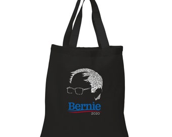 Small Word Art Tote Bag - Bernie Sanders 2020