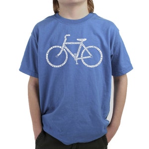 Boy&#39;s T-shirt - Created using the word Save a Planet, Ride a Bike