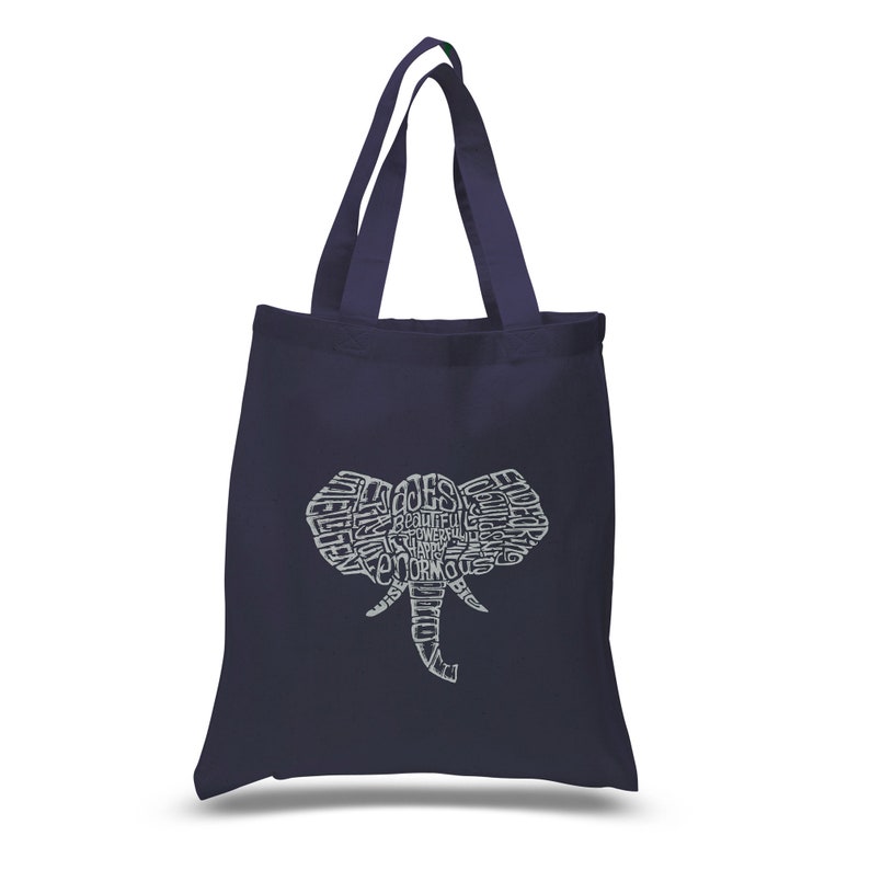 Small Word Art Tote Bag Tusks