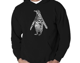 Men's Hooded Sweatshirt - Created using Different Penguin Species”