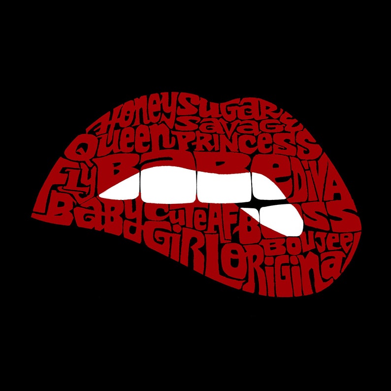 Savage Lips Men/'s Raglan Baseball Word Art T-shirt