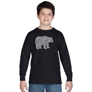 Boy&#39;s Word Art Long Sleeve - Bear Species