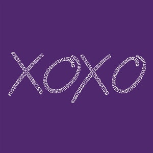 Girl's T-shirt Created using the words Hugs & Kisses XOXO image 2