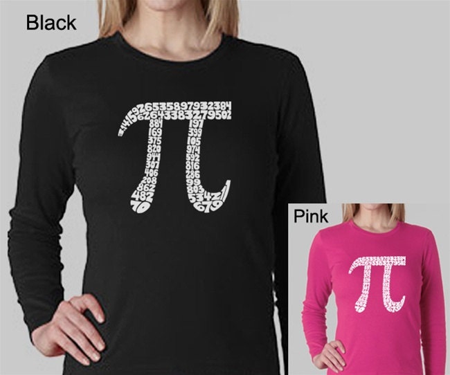 Women's Long Sleeve Shirt - Created Using the First 100 Digits of