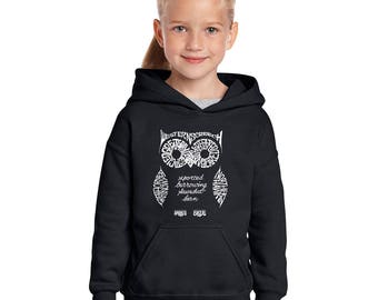 Girl's Hooded Sweatshirt - Created Out of the Different Species of Owl