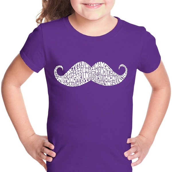 Girls Mustache Shirt Etsy