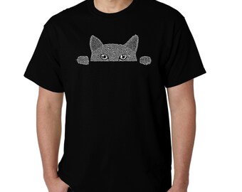 cat peeking through blinds shirt