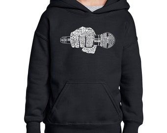 Girl's Word Art Hooded Sweatshirt -  90's Rappers