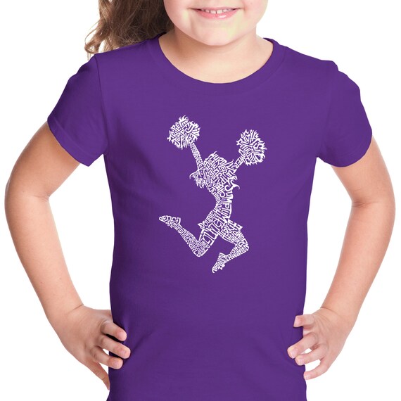 Girl's Word Art T-shirt - Cheer - Etsy