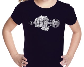 Girl's Word Art T-shirt -  90's Rappers