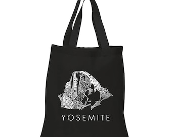 Small Tote Bag - Created using the Most Popular Sites in Yosemite National Park