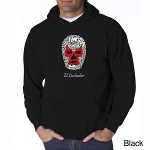 Men&#39;s Hooded Sweatshirt - Mexican Wrestling Mask - Created using different Mexican wrestling moves