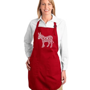 Full Length Dual Pocket Apron - I Vote Democrat