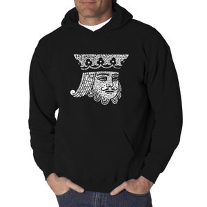 Men's Hooded Sweatshirt King of Spades Created out of Popular Card Games image 1