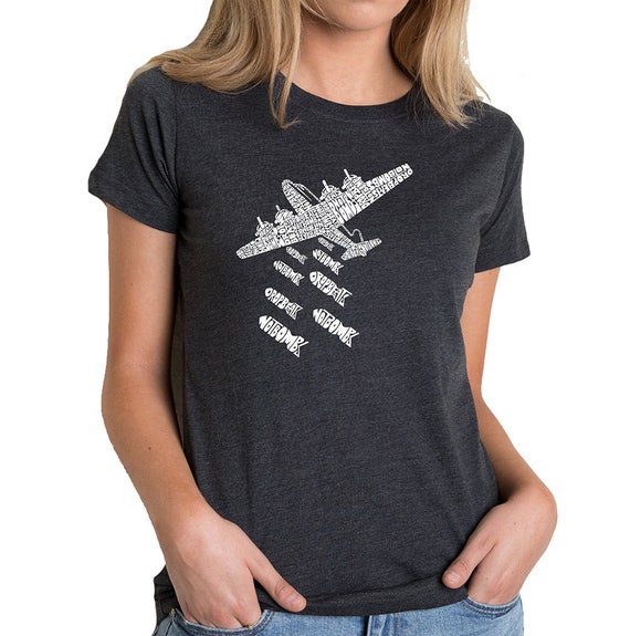 Women's Premium Blend Word Art T-shirt - Drop Beats Not Bombs - Etsy