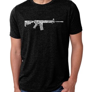 Men's Premium Blend Word Art T-shirt - AR15 2nd Amendment Word Art