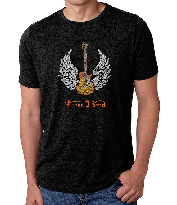 Men's Premium Blend Word Art T-shirt - Lyrics to Freebird - Etsy