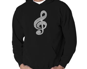 Men's Hooded Sweatshirt - Created Using a List of the Most Popular Classical Music Composers of All Time