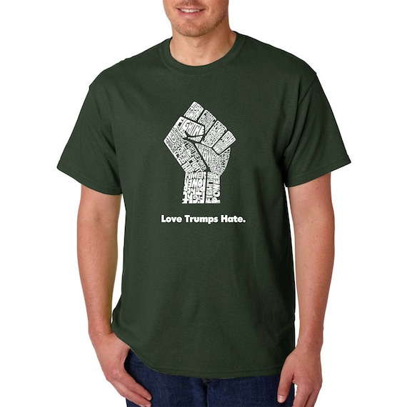 希少テストプレス S-WORD FIGHT FOR YOUR RIGHT Men's T-shirt - Created Using the Words Fight the Power and Love