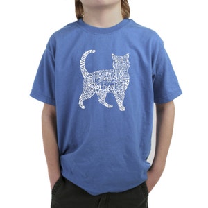 Boy&#39;s T-shirt - Cat Created out of cat themed words