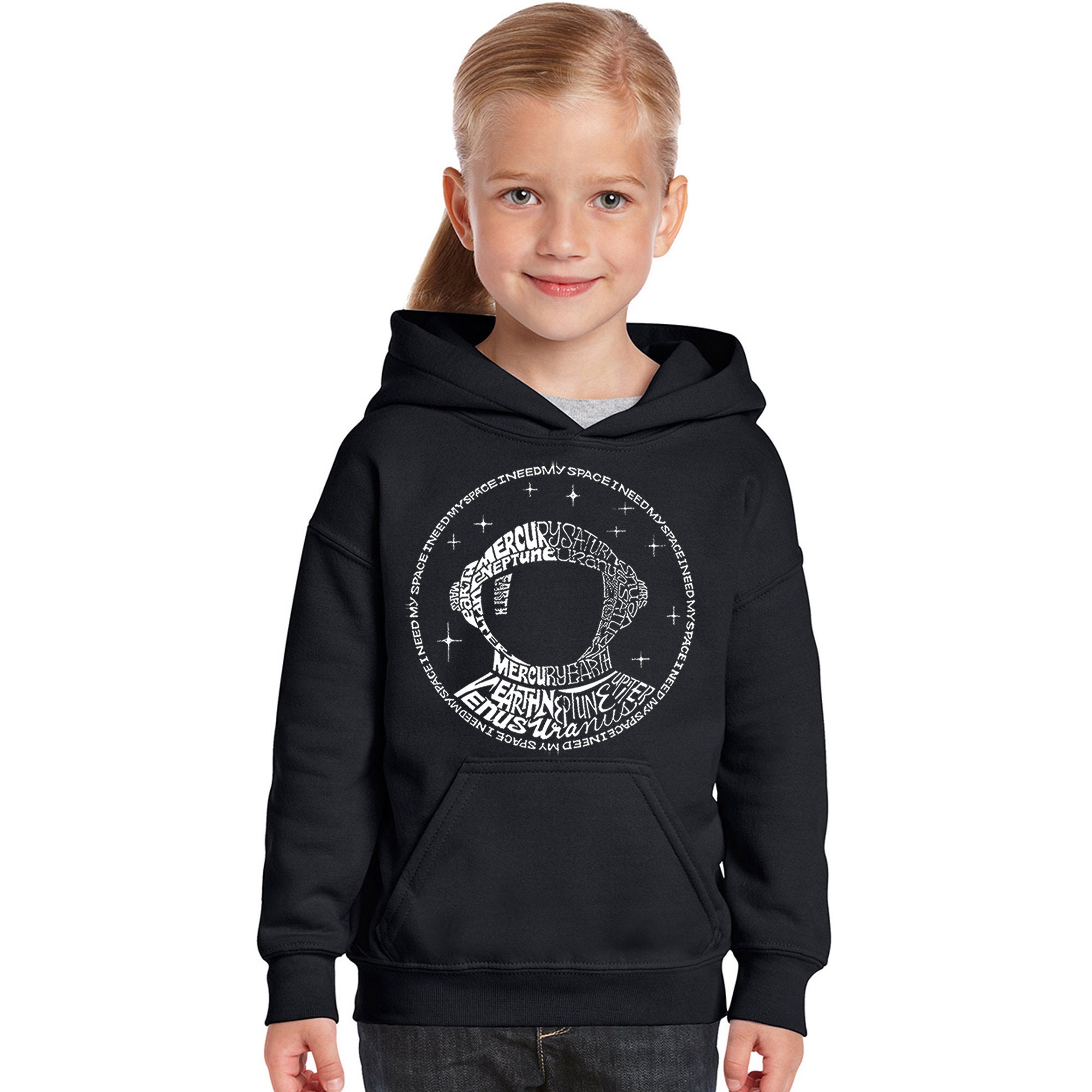 売れ筋商品|||エルエーポップアート カットソー トップス レディース Women's Word Art I Need My Space Astronaut Hooded Sweatshirt Black I Need My Space Astronaut - Women's Word Art Hooded