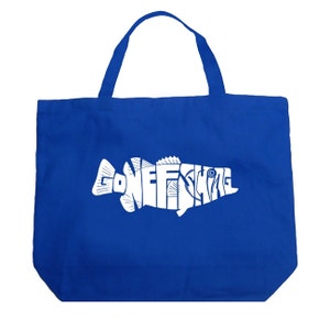 Large Tote Bag - Bass - Gone Fishing