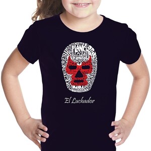 Girl&#39;s T-shirt - Mexican Wrestling Mask - Created using different Mexican wrestling moves