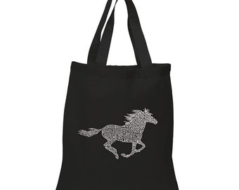 Small Tote Bag - Mustang Created Using Popular Horse Breeds