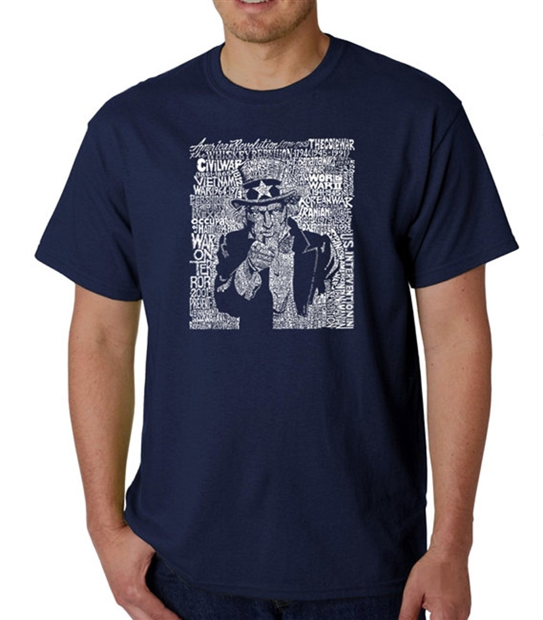 T-shirt - Uncle Sam - Created Using Every Major U.S. Conflict - Etsy