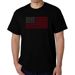 Men&#39;s Word Art T-shirt - USA Flag