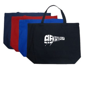 Large Tote Bag - Subway art created out of the words New York City Subway