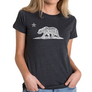 Women&#39;s Premium Blend Word Art T-shirt - California Bear