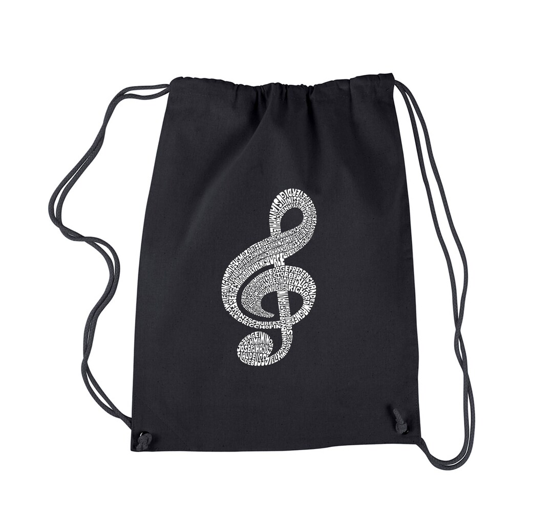 Music Repeat Pattern Rucksack Drawstring Backpack - Music Note Created Using a List of the Most ...