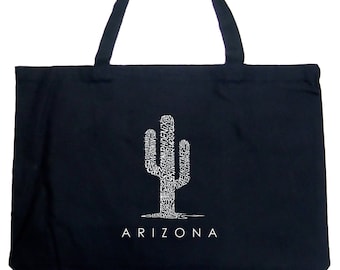 Large Tote Bag - Created Using Popular Arizona Cities