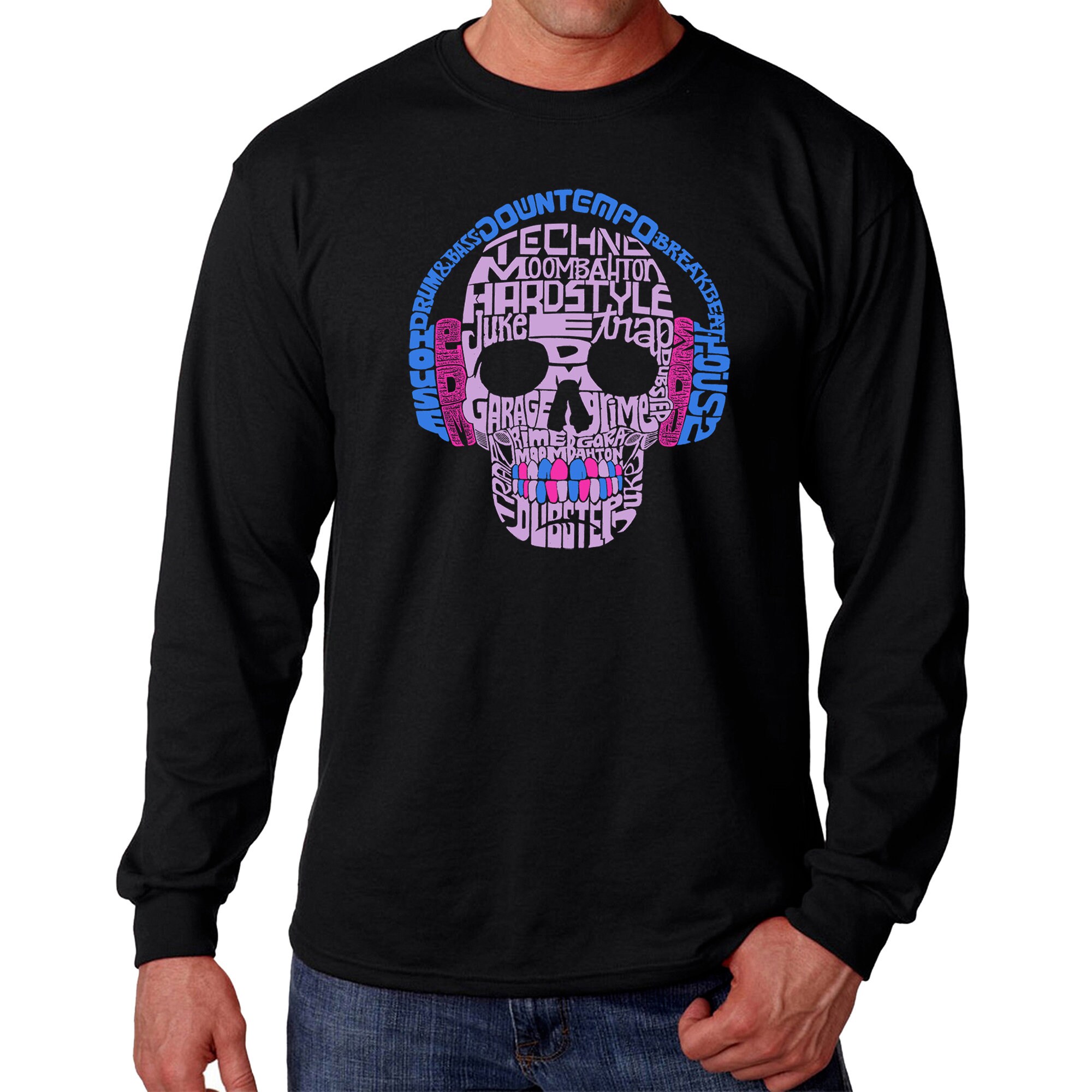LA Pop Art Men's Word Art Long Sleeve T-shirt - Edm - Etsy