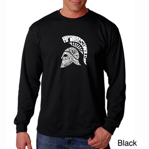 Men&#39;s Long Sleeve T-Shirt - Spartan - Created out of the Main 14 Greek Gods / Olympian Deities