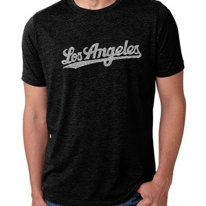Men&#39;s Premium Blend Word Art T-shirt - Los Angeles Neighborhoods