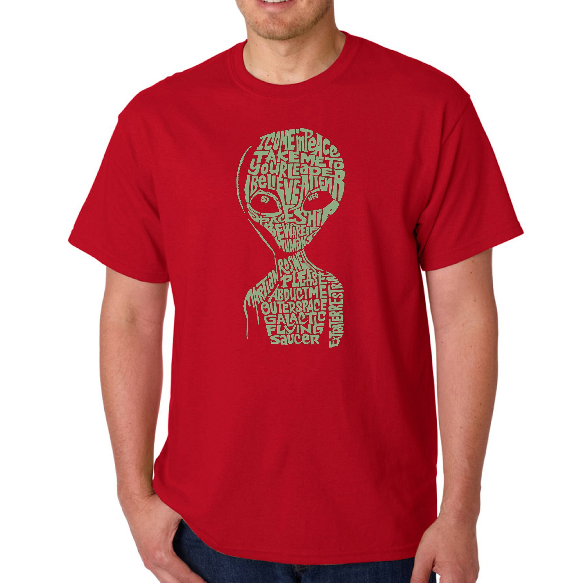 Men's Word Art T-shirt - Alien - Etsy