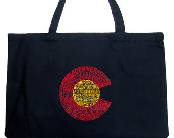 Large Word Art Tote Bag - Colorado